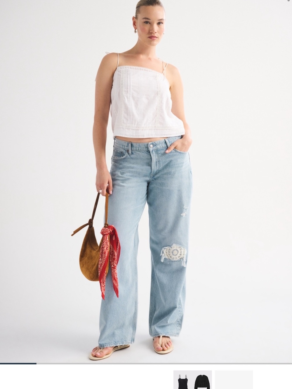 Abercrombie & Fitch Light Blue Wide-Leg Jeans